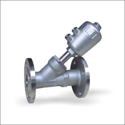 法兰式气动角座阀